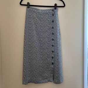 Madewell Button Front Midi Skirt